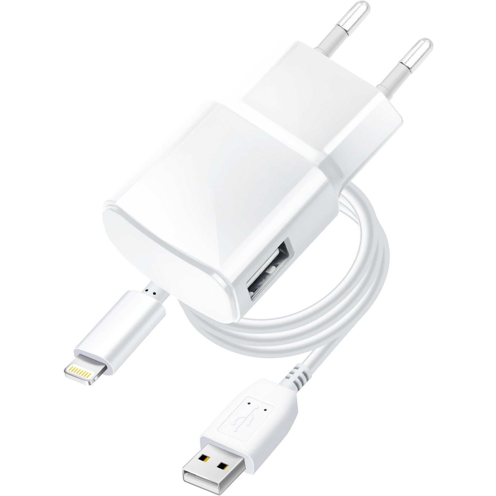 Chargeur Secteur Apple iPhone 5/6/6s/7/8/X avec Câble Détachable Blue Star