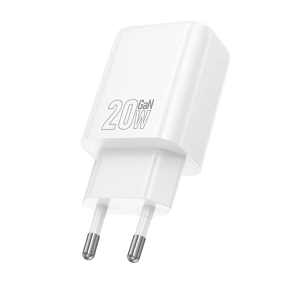Chargeur mural HOCO N60 Type-C 20W avec USB-C - Blanc