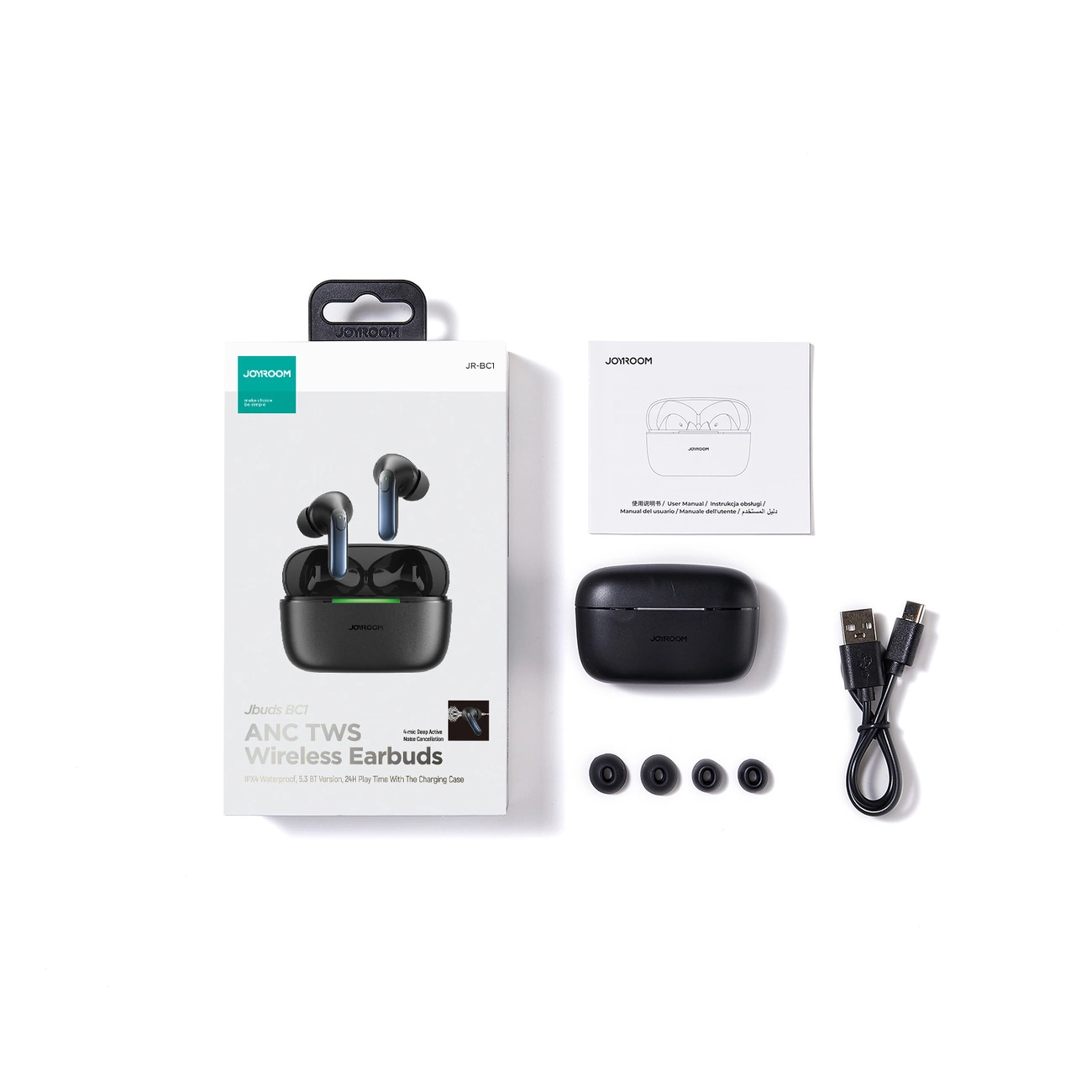 écouteurs Joyroom Jbuds, écouteurs ANC, écouteurs sans fil, réduction de bruit, Bluetooth 5.3, son immersif